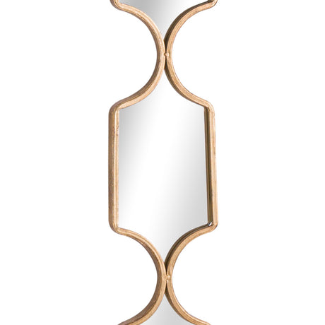 square decorative hanging collage mirror in gold