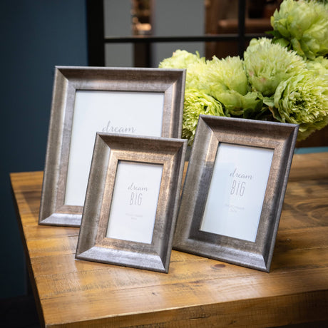convex matt silver 4x6 frame
