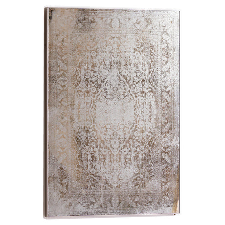 antique etched foxed wall art mirror