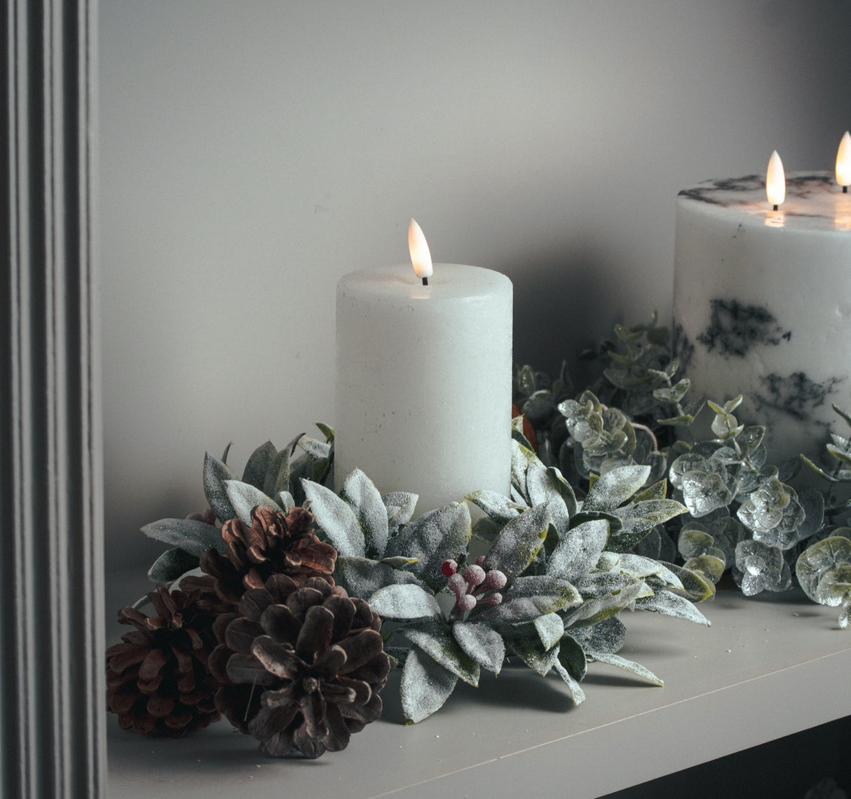 luxe collection natural glow 3x6 led white candle