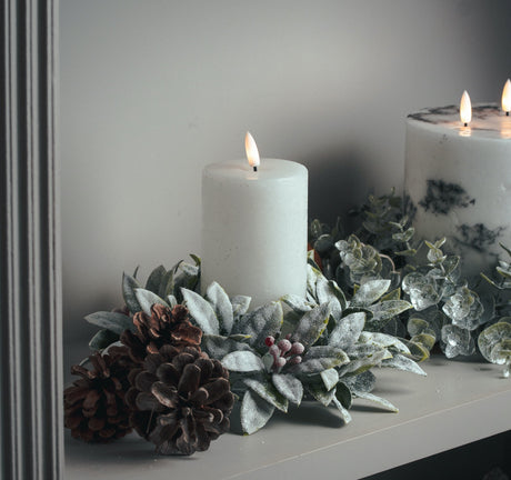 luxe collection natural glow 3x6 led white candle