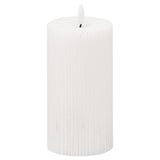 luxe collection natural glow 3x6 textured ribbed led candle