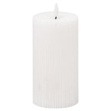 Clea Luxe Collection Natural Glow 3x6 Textured Ribbed LED Candle
