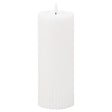 luxe collection natural glow 3 5x9 texture ribbed led candle
