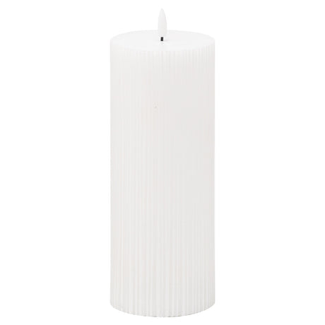 luxe collection natural glow 3 5x9 texture ribbed led candle