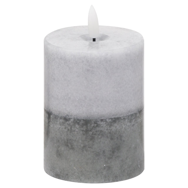 luxe collection natural glow 3x4 stone led candle