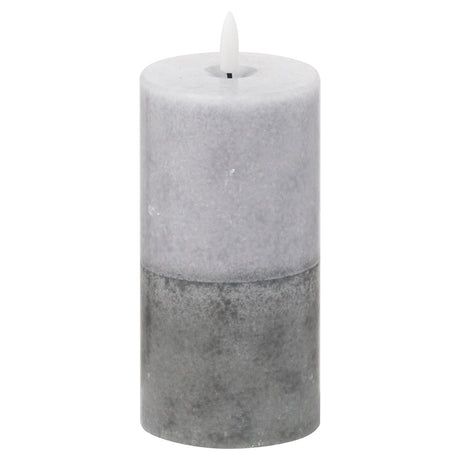 luxe collection natural glow 3x6 stone led candle