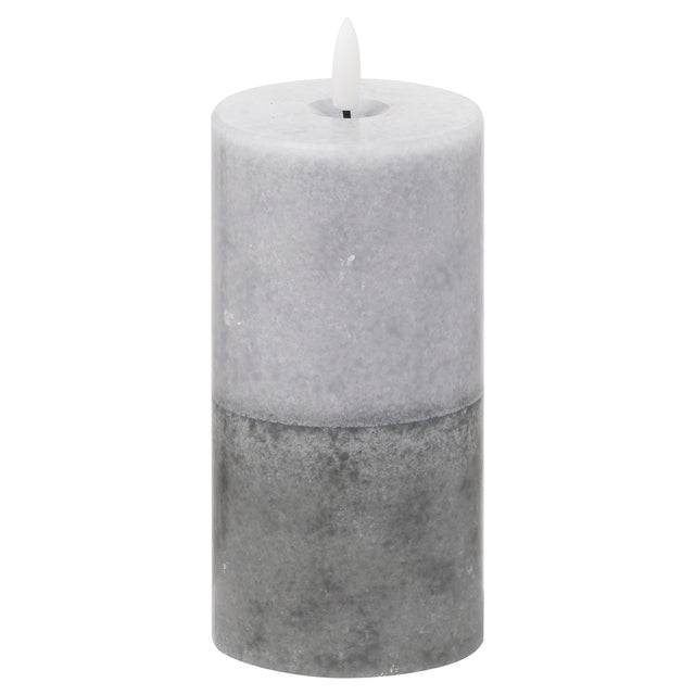 luxe collection natural glow 3x6 stone led candle