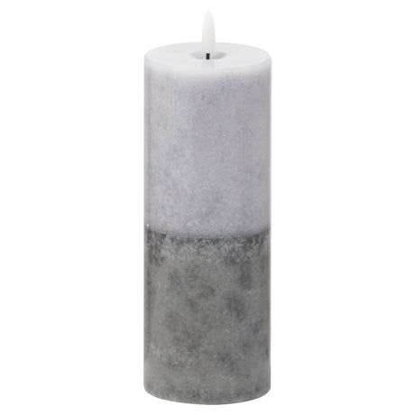 luxe collection natural glow 3x8 stone led candle