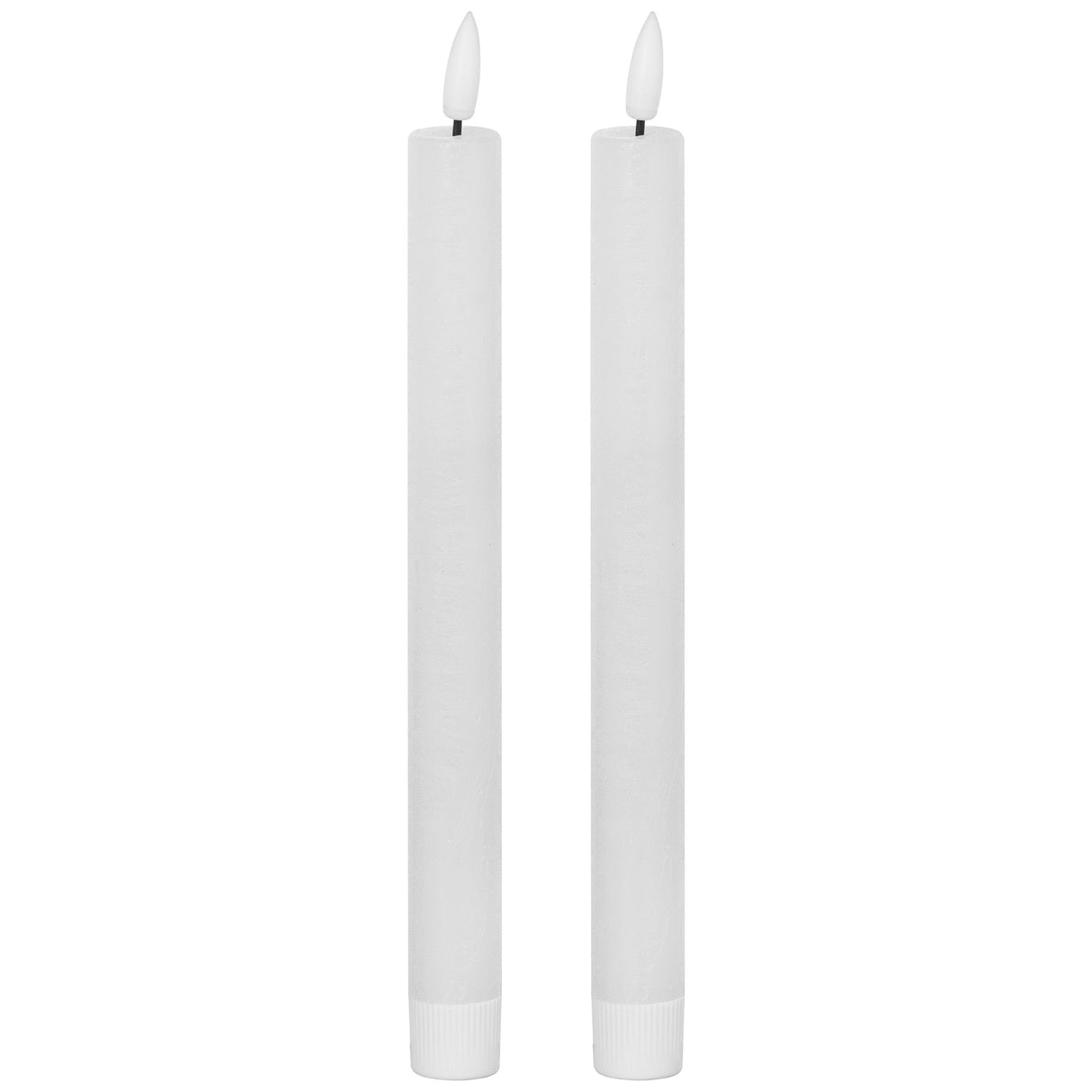 Clea Luxe Collection Natural Glow S/2 White LED Dinner Candles