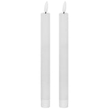Clea Luxe Collection Natural Glow S/2 White LED Dinner Candles