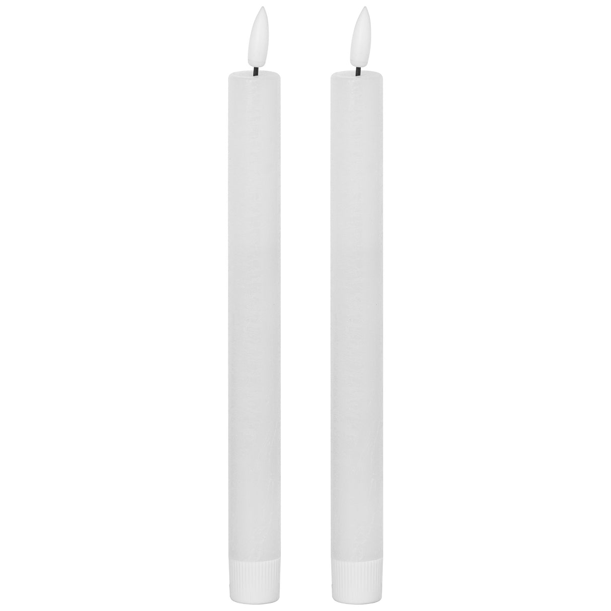 luxe collection natural glow s 2 white led dinner candles