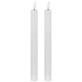 luxe collection natural glow s 2 white led dinner candles