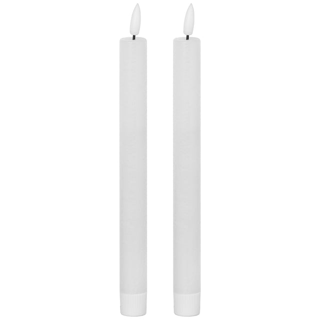 luxe collection natural glow s 2 white led dinner candles