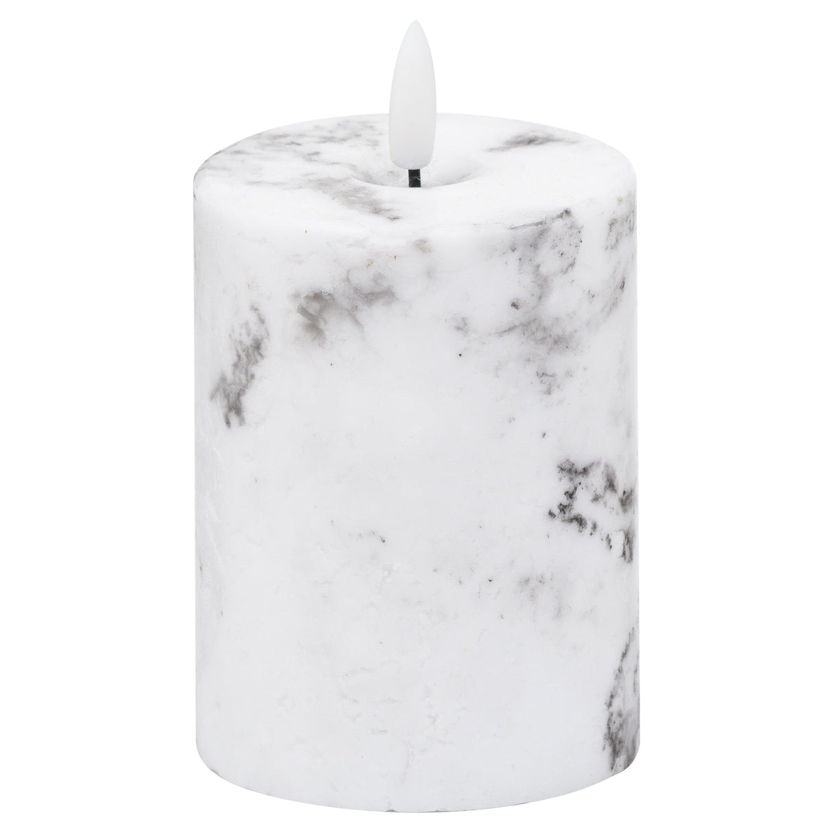 Clea Luxe Collection Natural Glow 3x4 Marble Effect LED Candle