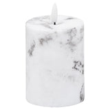 Clea Luxe Collection Natural Glow 3x4 Marble Effect LED Candle