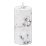 Clea Luxe Collection Natural Glow 3x6 Marble Effect LED Candle