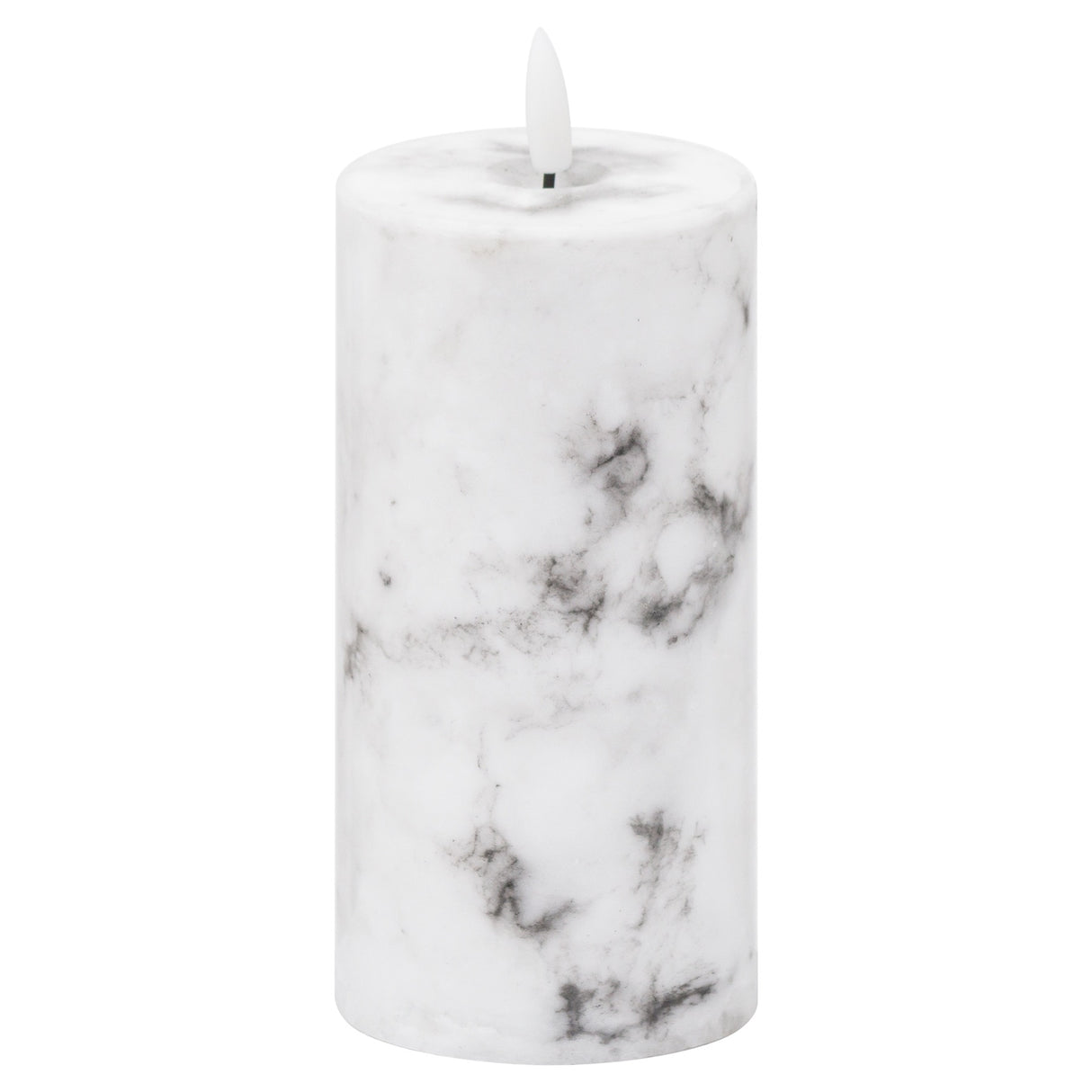 luxe collection natural glow 3x6 marble effect led candle
