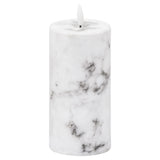 luxe collection natural glow 3x6 marble effect led candle