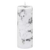 luxe collection natural glow 3x8 marble effect led candle