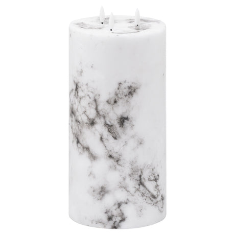 luxe collection natural glow 6x12 marble effect led candle