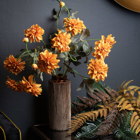 orange dahlia spray