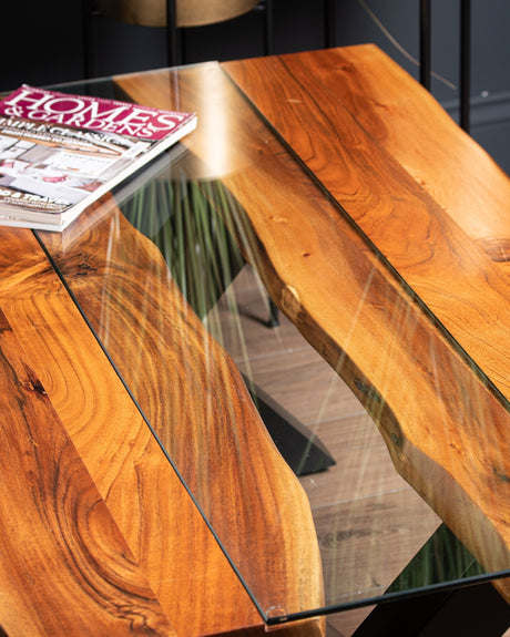 live edge collection river coffee table