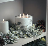 large frosted eucalyptus candle wreath
