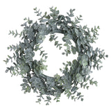 large frosted eucalyptus candle wreath