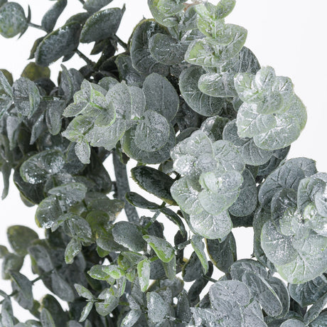 small frosted eucalyptus candle wreath