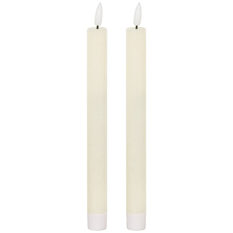 luxe collection natural glow s 2 ivory led dinner candles