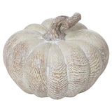 Colombe Carved Wood Effect Small Squat Pumpkin