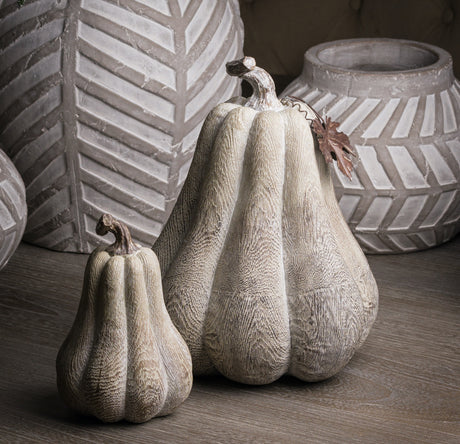 carved wood effect pumpkin