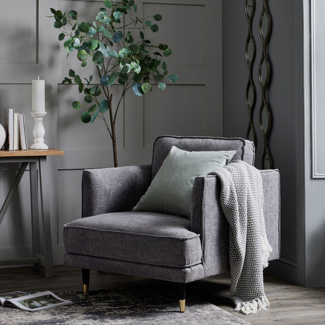 hampton grey large arm chair
