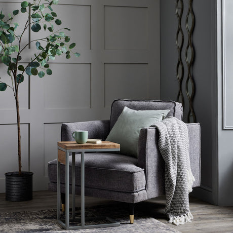hampton grey large arm chair