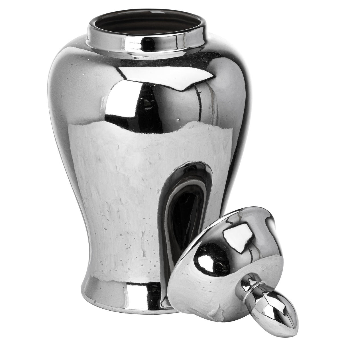 chrome large ginger jar