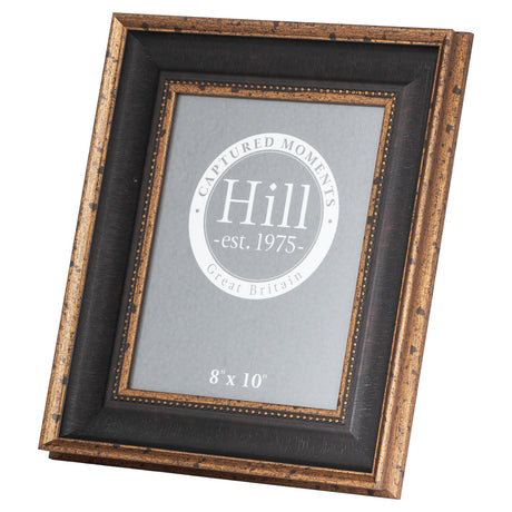 black and antique gold beaded 8x10 photo frame