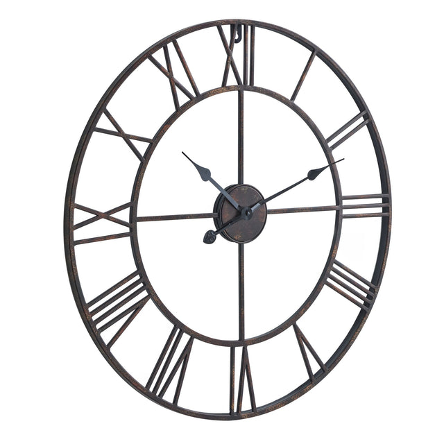 bronze skeleton wall clock