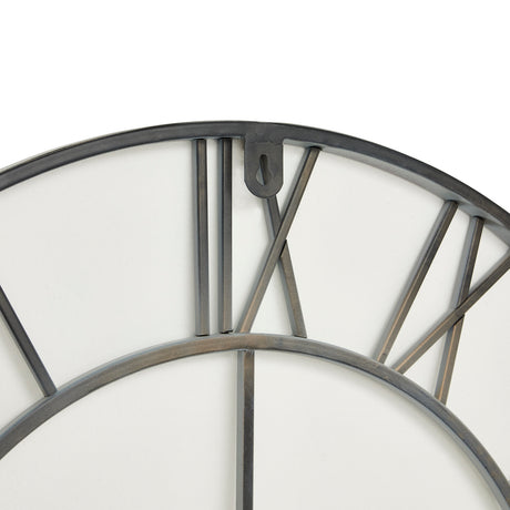 grey skeleton wall clock