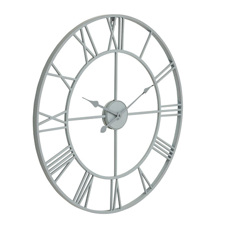 grey skeleton wall clock