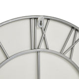 silver skeleton wall clock