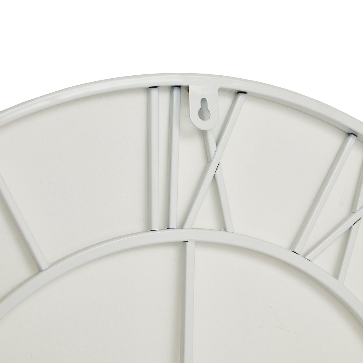 white skeleton wall clock