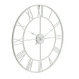 white skeleton wall clock