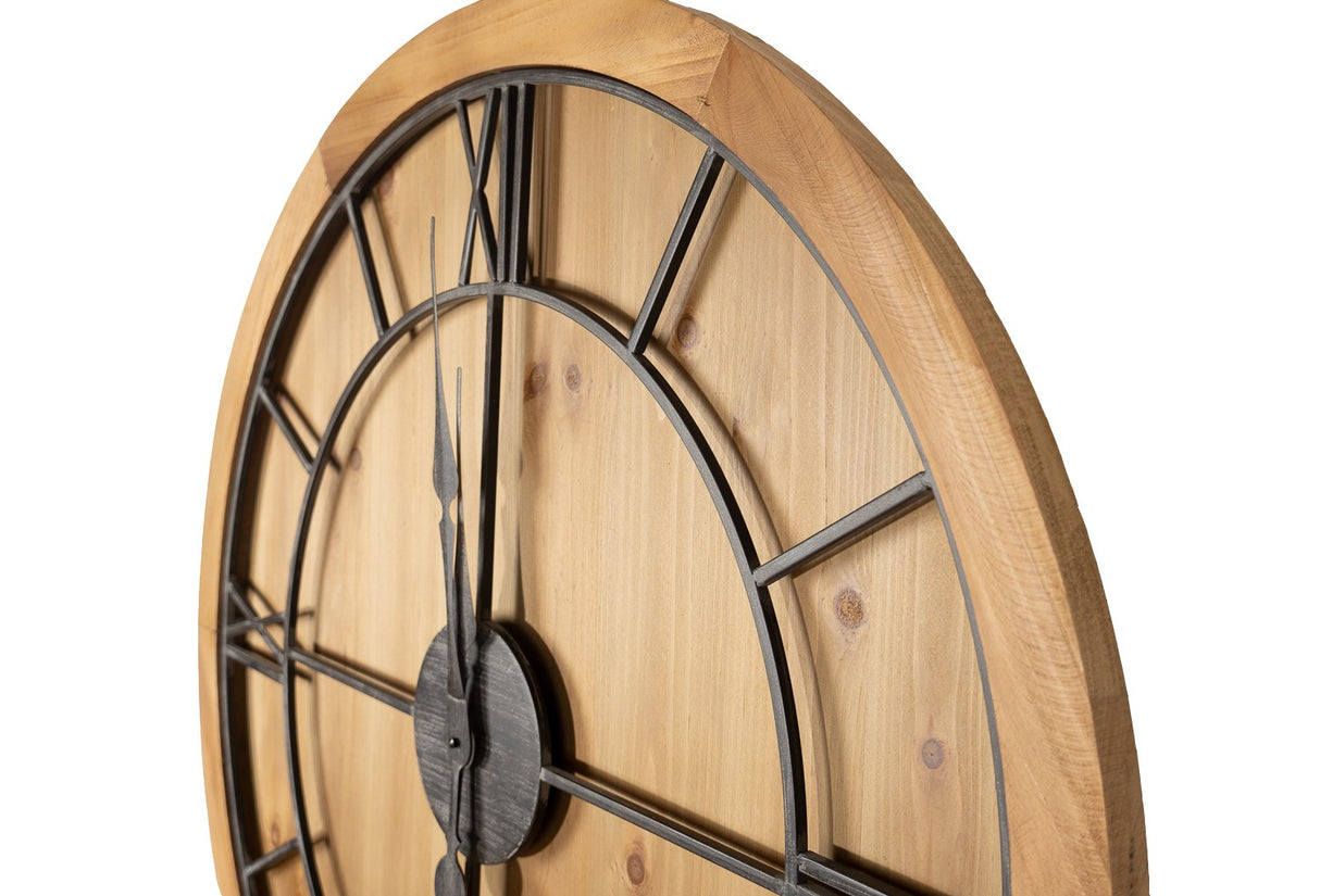 williston large wooden wall clock