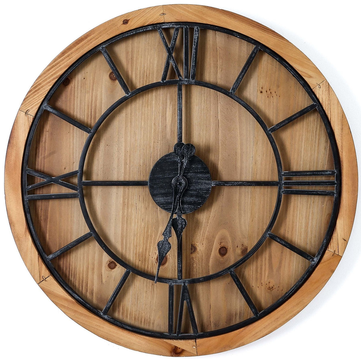 williston large wooden wall clock