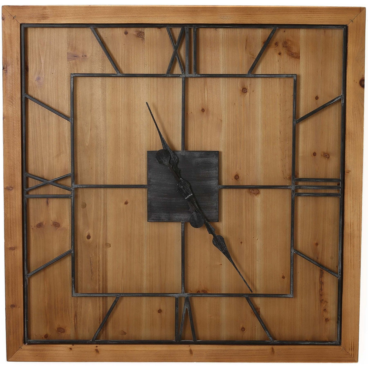 williston square wooden wall clock