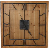 williston square wooden wall clock