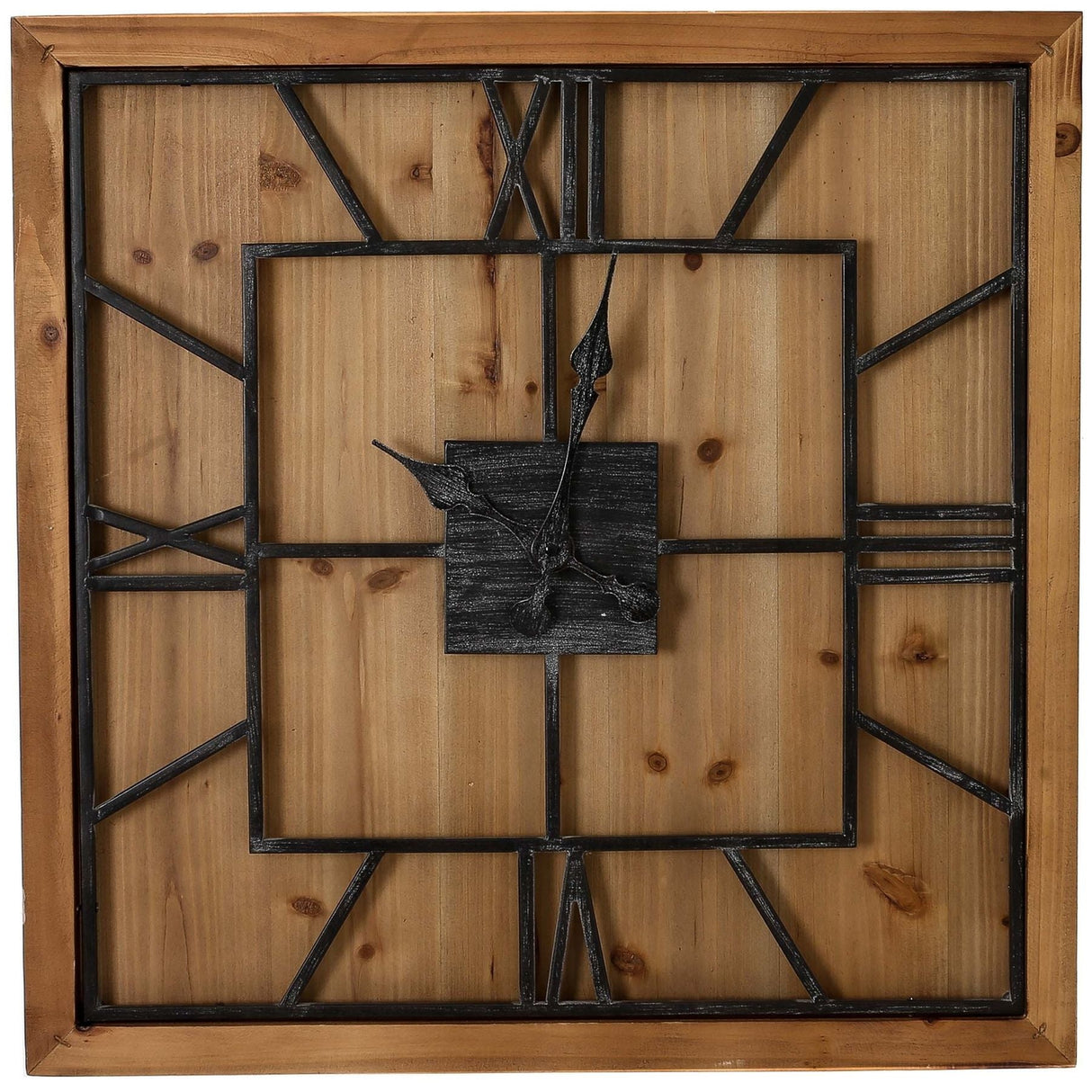 AnaIs Williston Square Large Wooden Wall Clock