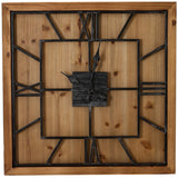 AnaIs Williston Square Large Wooden Wall Clock