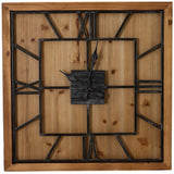 williston square large wooden wall clock